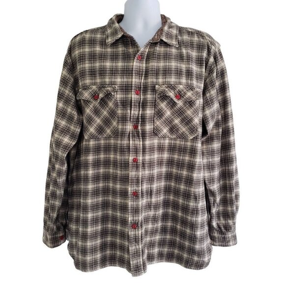Woolrich Plaid Shirt Cotton Flannel Outdoors Long Sleeve Button Up Mens XL - Picture 1 of 8